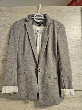 Giacca blazer H&M grigia taglia 38 elegante ufficio donna