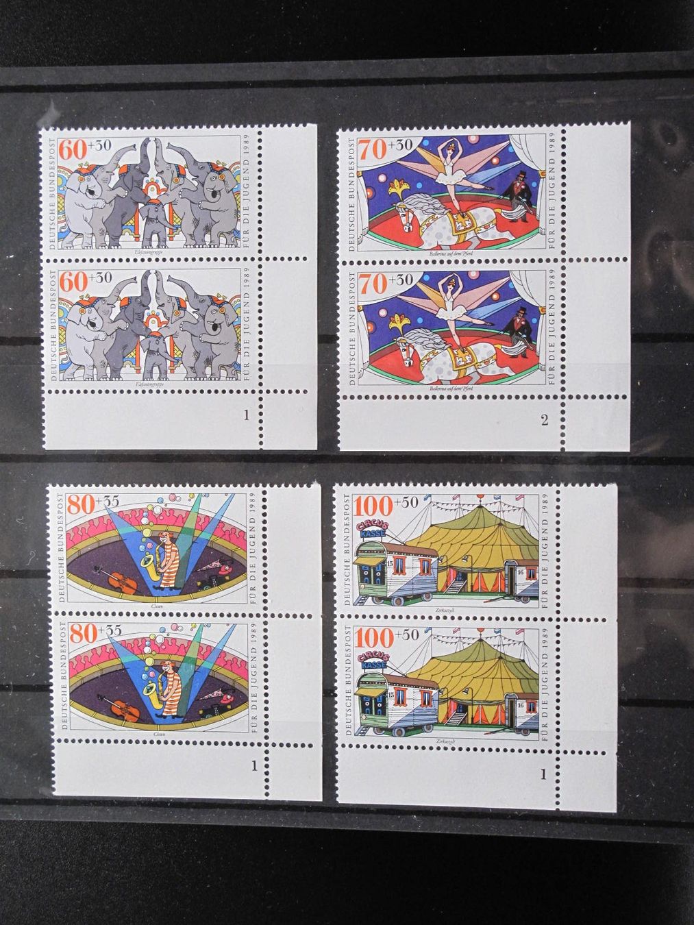 Tutti i francobolli: BRD 1989 Zirkus 2er ** – Usato da Wil SG venduto da fva01