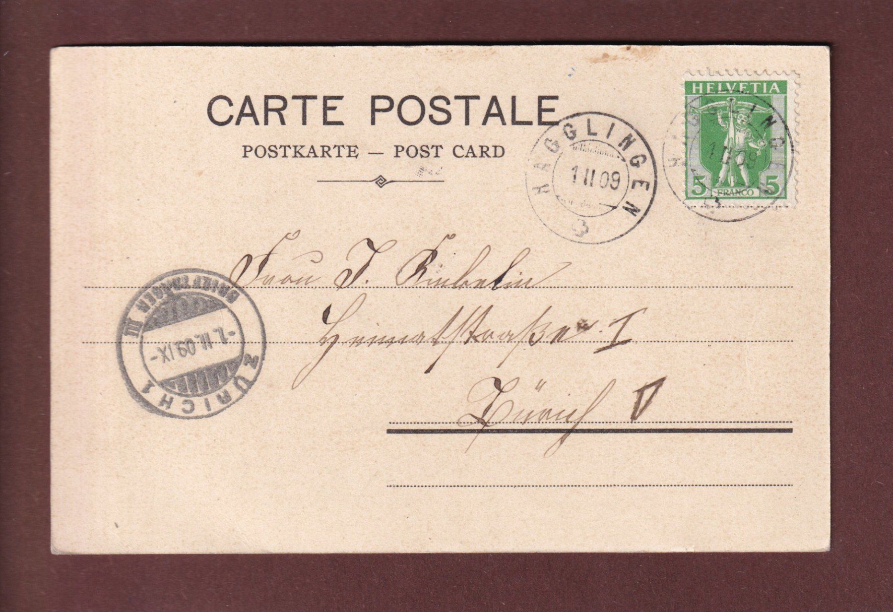 Ansichtskarten: Château de CHILLON - Dents du Midi - 1909 – Gebraucht aus Pully von nicecards 1