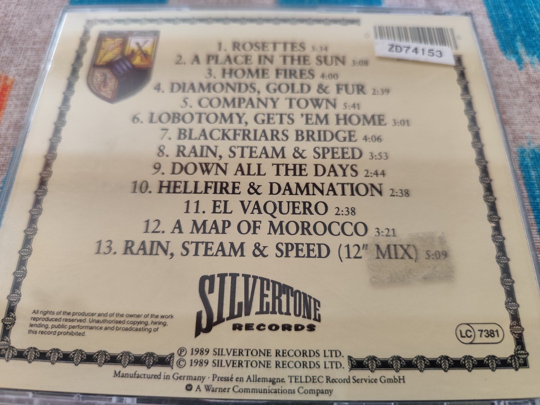 CD: THE MEN THEY COULDN'T HANG - SILVER TOWN 1989 – Usato da Ermenswil venduto da easyric 2