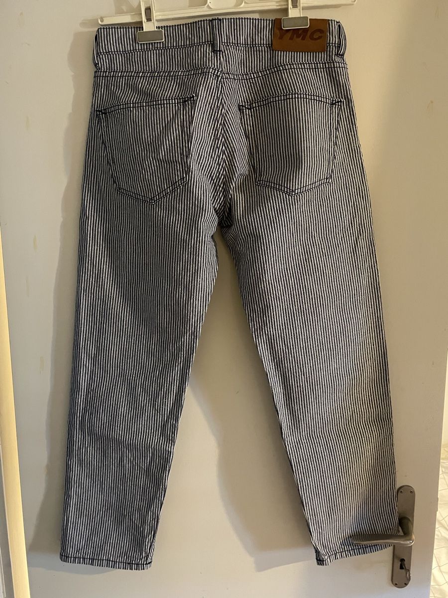 Jeans: YMC Jeans XS grau/weiss gestreift – Usato da Bertschikon Gossau venduto da kel_wf2y 1