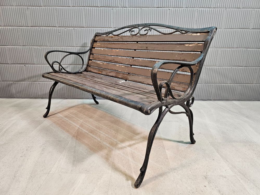 Antique Bench, Gartenbank Gusseisen Holz, Alte Sitzbank Kaufen auf