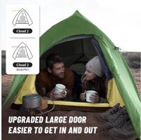 UL 2‑Personen‑Trekkingzelt von Naturehike grün - neuwertig