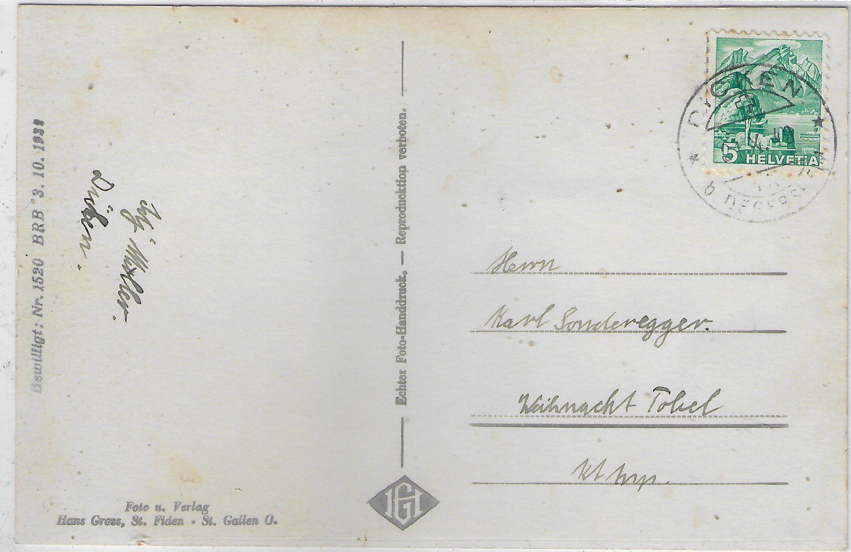 Cartoline postali: Dicken bei Degersheim – Usato da Ettingen venduto da Kartenplanet 1