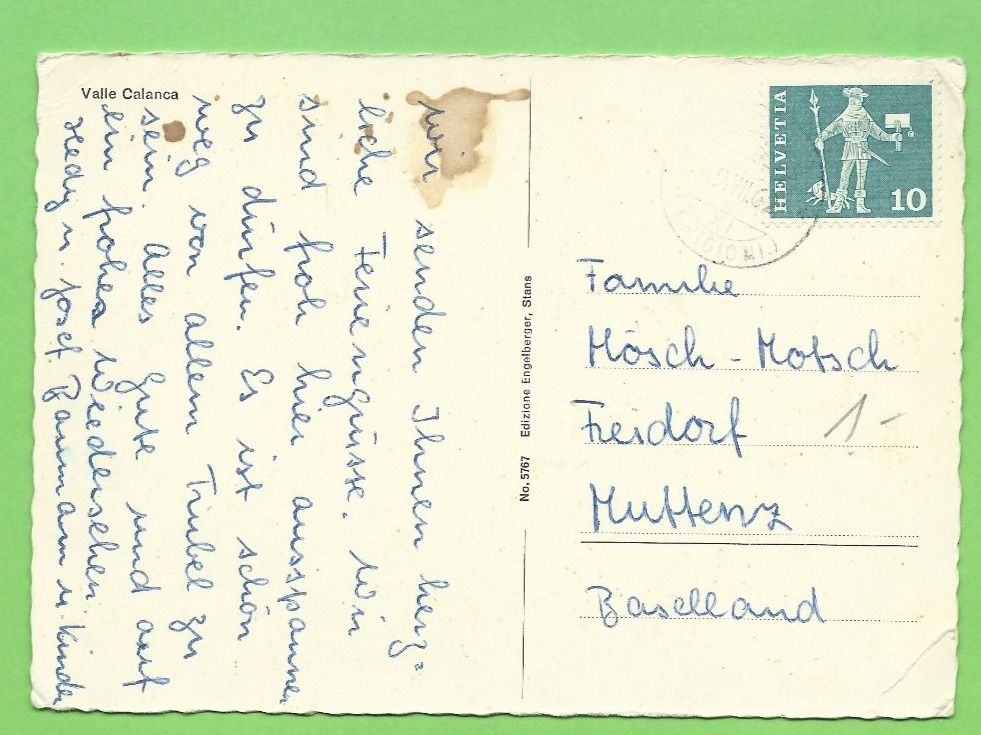 Cartoline postali: Valle Calanca – Usato da Zürich venduto da t24_de 1