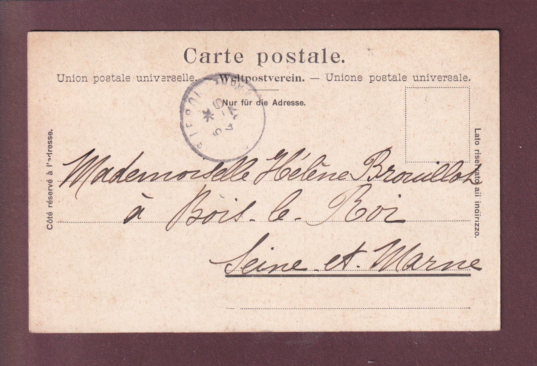 Cartoline postali: Sasso di GANDRIA - 1907 – Usato da Pully venduto da nicecards 1