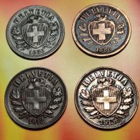 2 Rappen, 1850, 1888, 1912, 1913