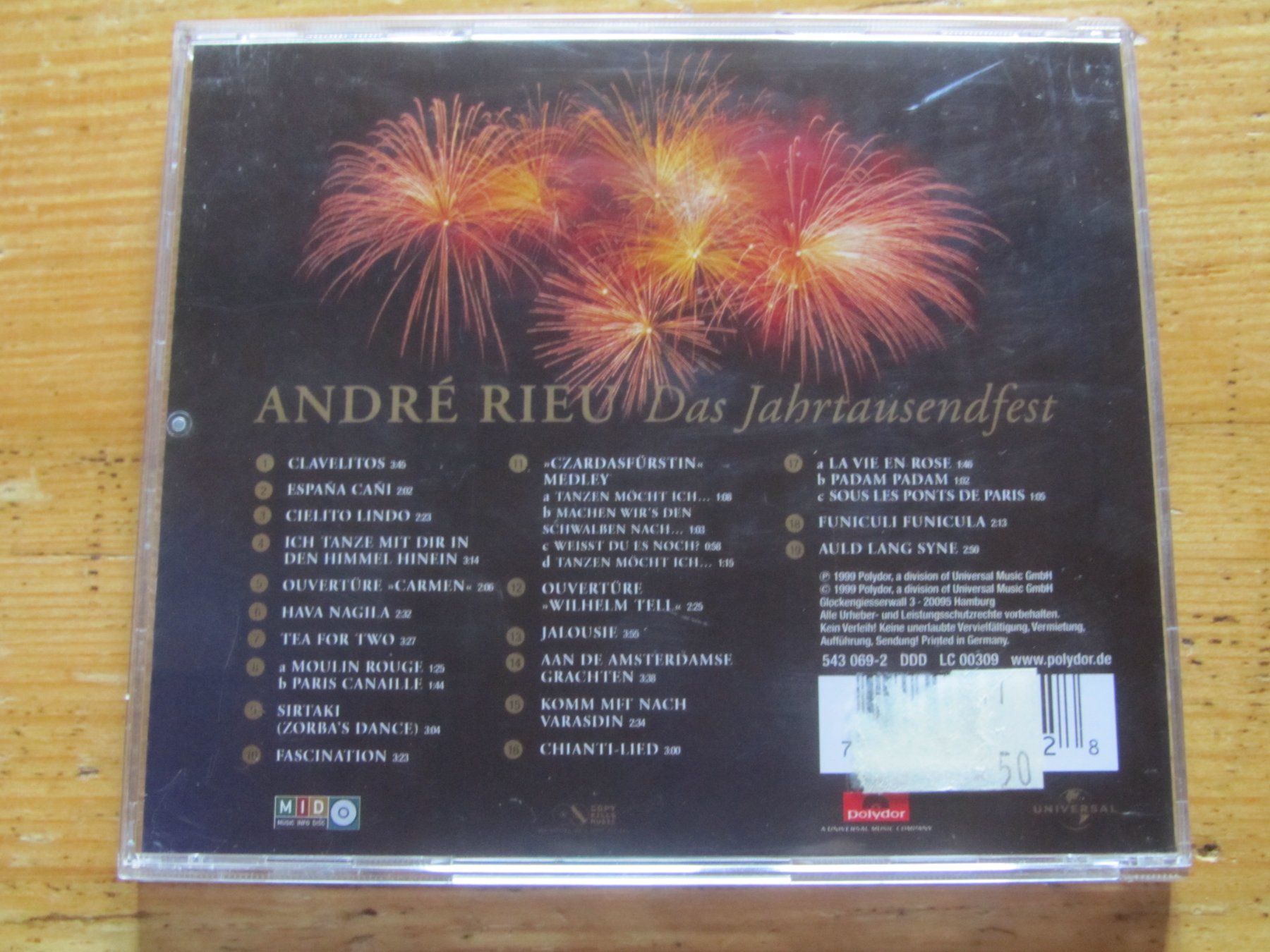 CD: André Rieu Das Jahrtausendfest CD – Usato da Seengen venduto da mikelele 1