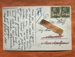 1924 Gletscherschrund Schweiz, gestempelt in Glarus, Rarität