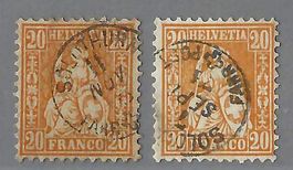 2 x Z/32 VERSCH. FARBN., FINGERHUT VOLL-0 SOLOTHURN FAHRPOST