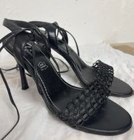 Schwarze Ledersandalen Bata, Grösse 37