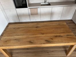 Holzesstisch 200 × 90 cm  67 cm hoch