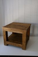 Beistelltisch aus Massivholz rustikal 43 cm hoch