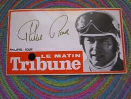 PHILIPPE ROUX STICKER MIT DRUCK-AUTOGRAMM SELTEN ANTIK
