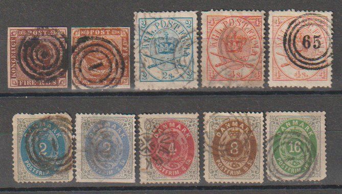 Tous les timbres: Danemark collection vieille, divers états – D'occasion à Crans-Montana par kira56