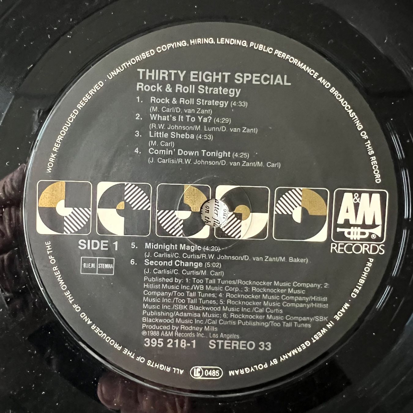 Dischi in vinile: 38 Special - Rock & Roll Strategy / 1. D-Press. 1988 – Usato da Gais venduto da soundcave57 1