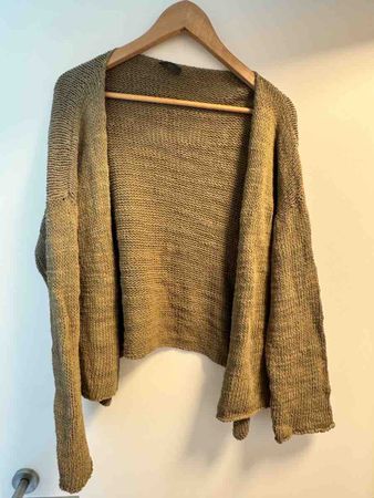 Strickjacke beige grob gestrickt akzeptabler Zustand