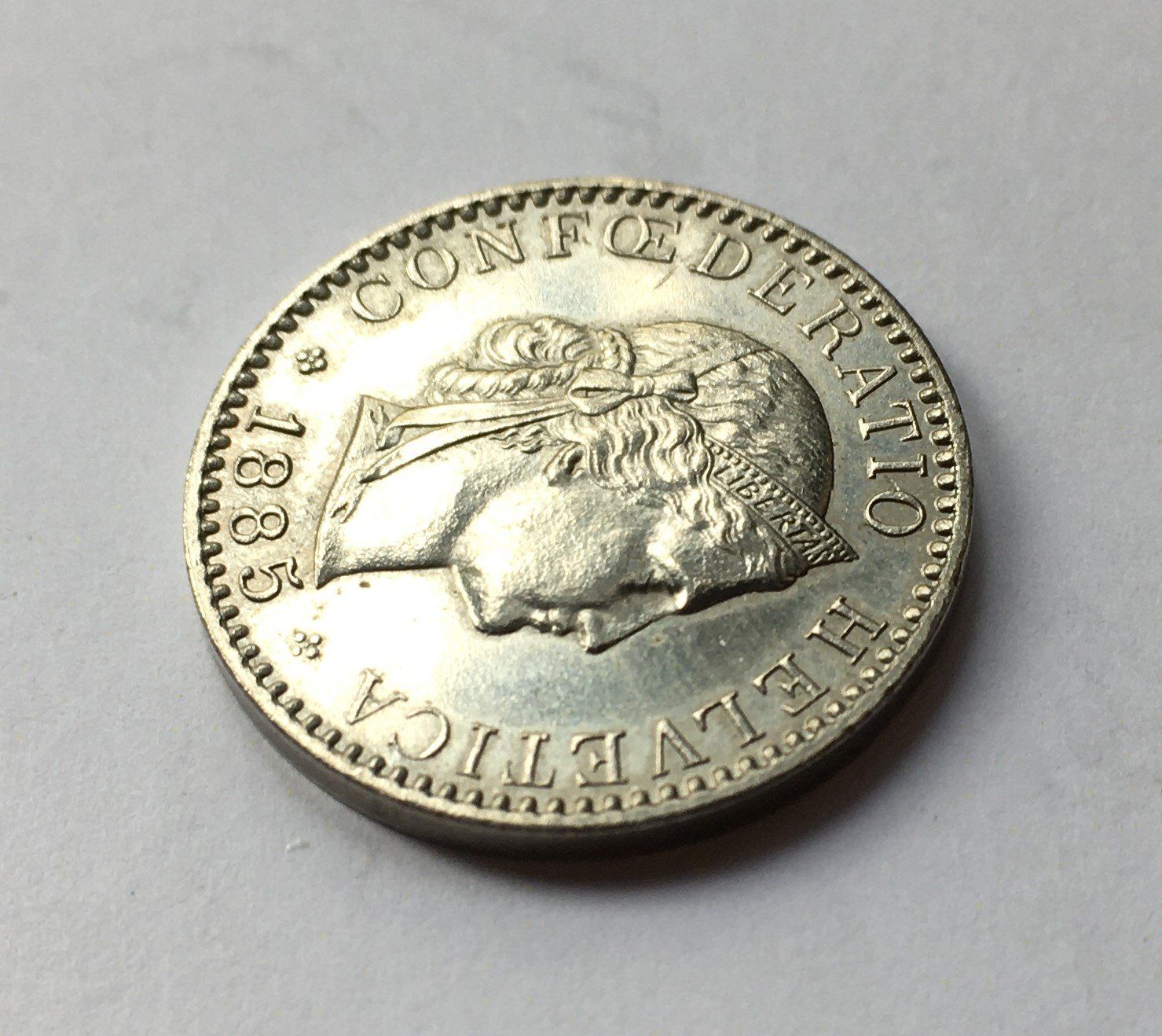 Tutti le monete: 1885 20 Rappen unz /stgl – Nuovo (secondo la descrizione) da Kirchberg SG venduto da Z-Collection 2
