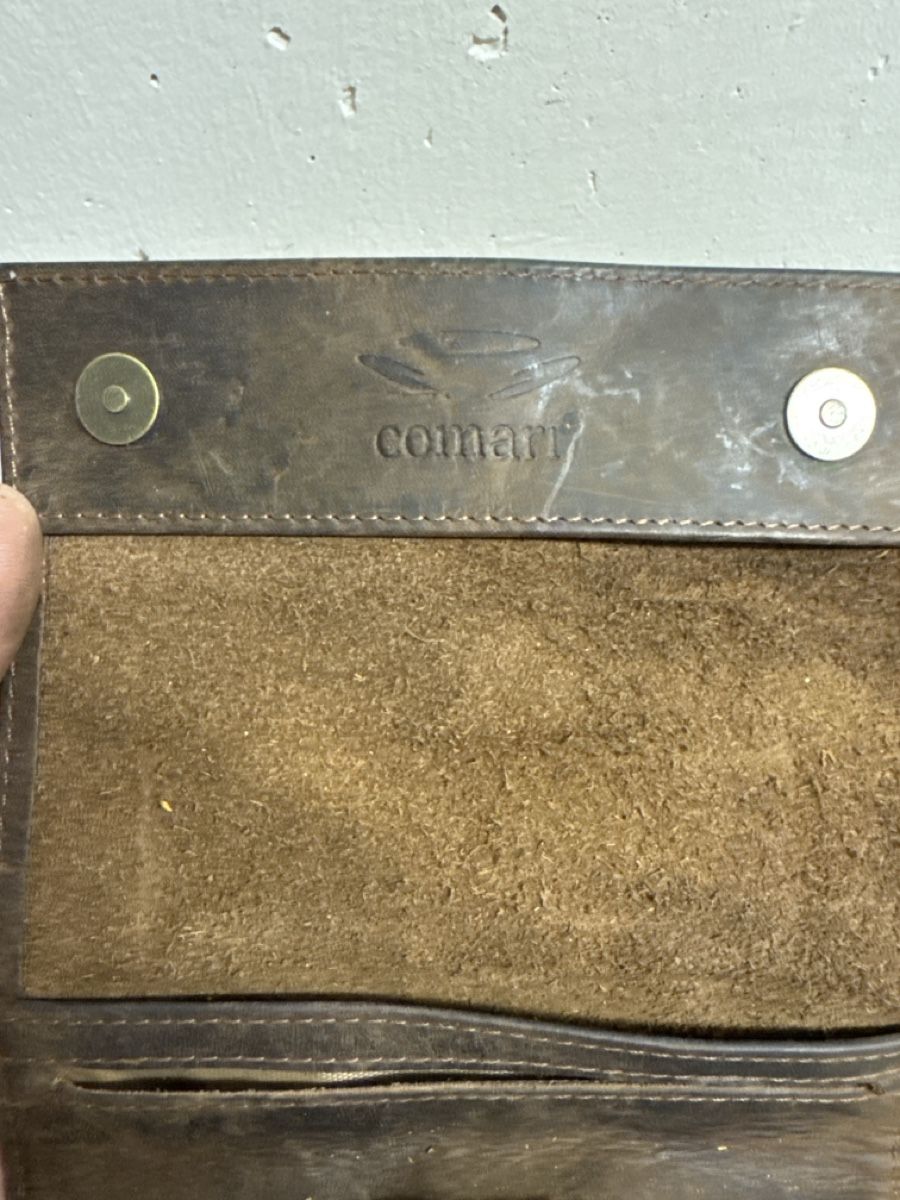 Portafogli: Comarr Tobacco Pouch Wallet Brown Leather Used – Usato da Riehen venduto da Top-Quality 7