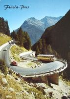 FLÜELA-PASS (Susch) Bus, Auto, VW-Käfer