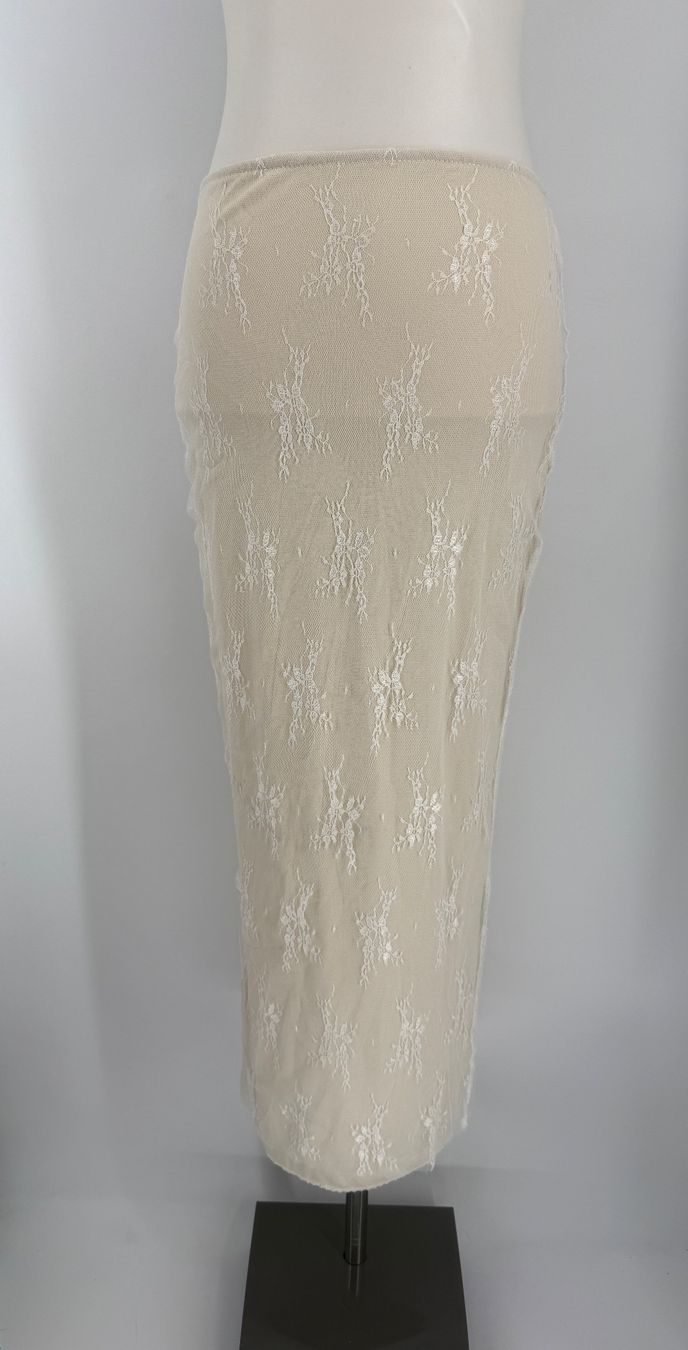 Gonne: Sommer Set: Maxirock und Top, Beige Spitze, Gr. S – Usato da Auenstein venduto da moin. 5