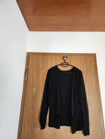 Cardigan Maje Noir Taille 3,  75%Soie/ Coton/ Cachemire 