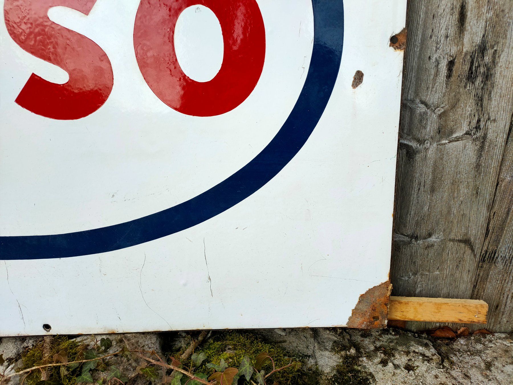 Ecriteaux: Emailschild esso – D'occasion à Bretonnières par Minigab 2