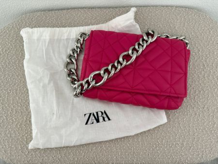 ZARA Schultertasche - pink - Kette in Silber