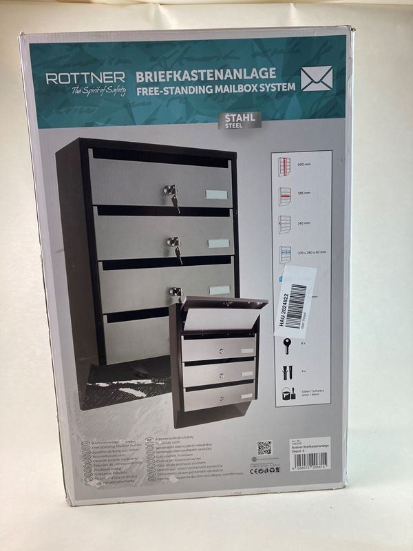 Sonstiges für Haushalt & Wohnen: ROTTNER | Briefkastenanlage | Schwarz/Grau – Neu (gemäss Beschreibung) aus Wittenbach von Restwert_St-Gallen