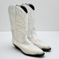 Santiags BOOTS Espagne en cuir blanc - Pointure 37