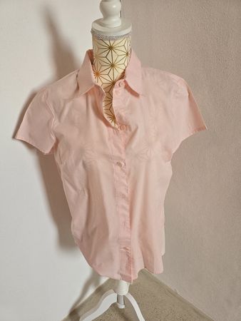 Damen Bluse bpc selection rosa kurzarm Grösse 38 