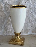 Vase weiss Gold Keramik