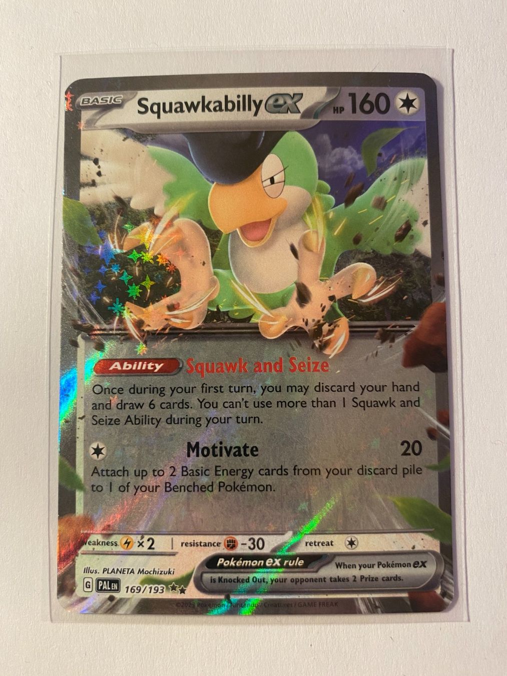 Pokémon Carte collezionabili: Pokemon Squawkabilly EX 169/193 Paldea Evolved EN – Nuovo (secondo la descrizione) da Weingarten-Kalthäusern venduto da McGmavlo
