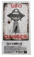 UFO - DANGER   (Aufkleber , neu/OVP)