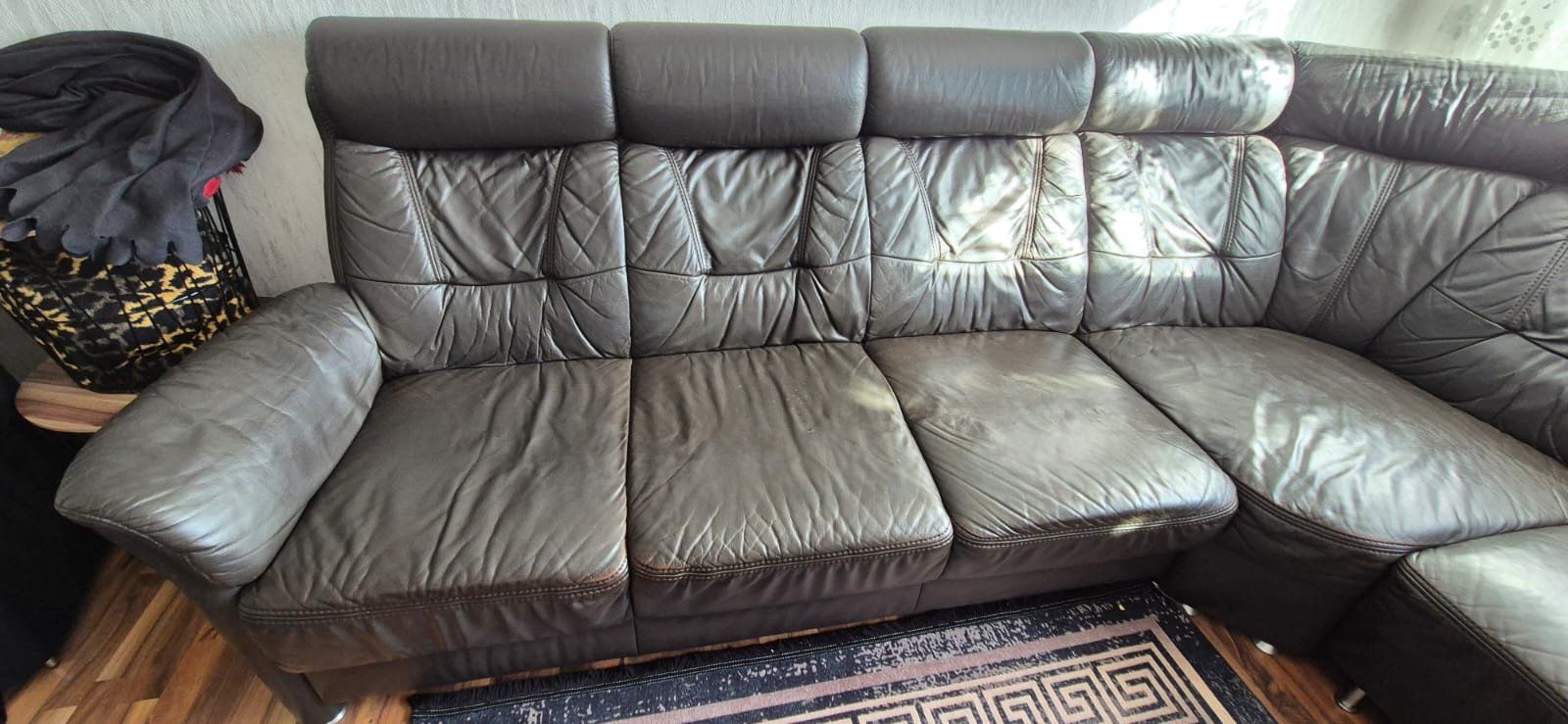 Sofas: Echtleder Ecksofa mit Bettfunktion – Gebraucht aus Möhlin von Kartalsinan 1