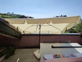 Sonnenschirm rechteckig ca. 225x120cm, mit Kunststofffuss