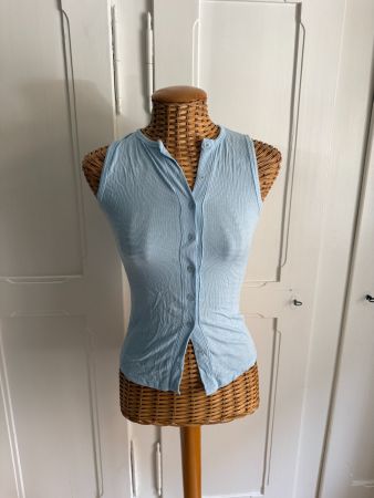 Blusentop hellblau S