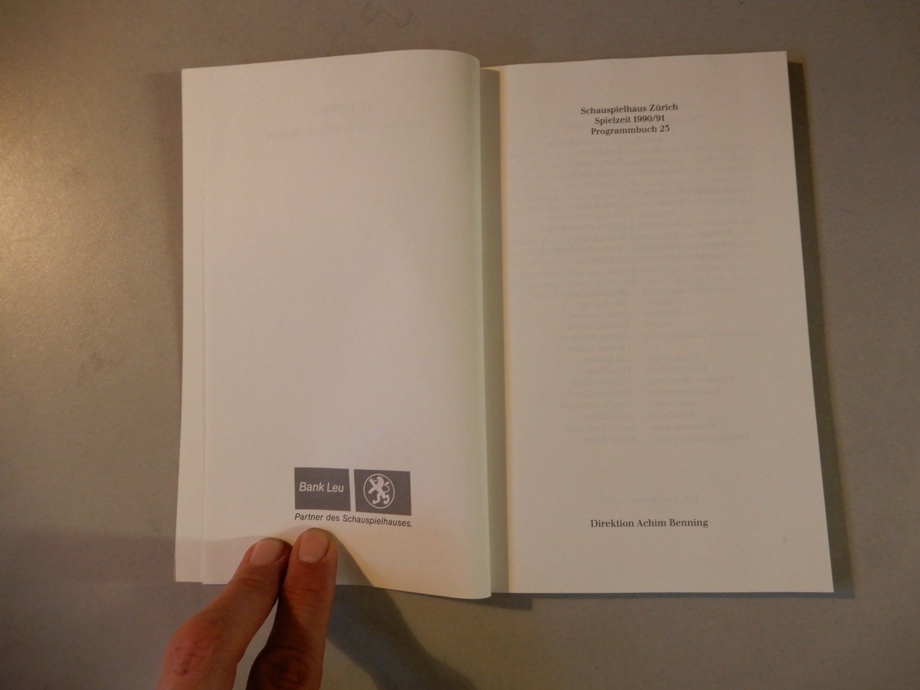 Libri: Schauspielhaus Zürich Programmheft Friedrich Hebbel- Judith – Usato da Erstfeld venduto da Mario_boe0 2