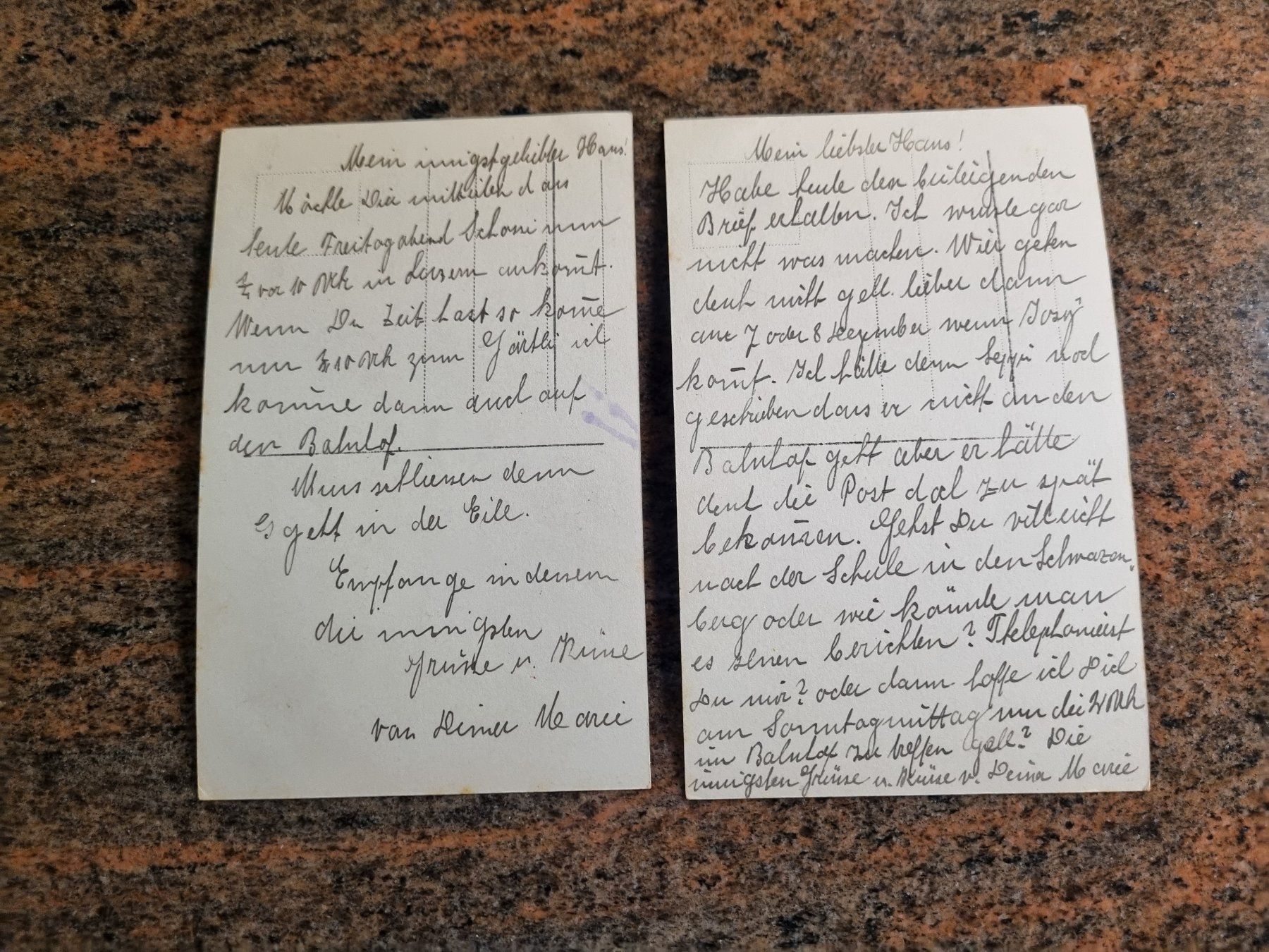 Cartoline postali: 2 Ansichtskarten Liebespaar Stempel Almag gebraucht – Usato da Trachslau venduto da pos_8htb 1