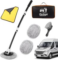 Autowaschbürste Teleskop 110 cm Mikrofaser 3-in-1 Set