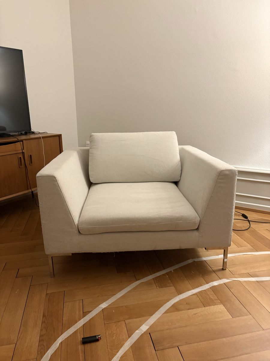 Interio Fauteuils: Sessel Weiss/Hellgrau – D'occasion à Basel par duri51 1