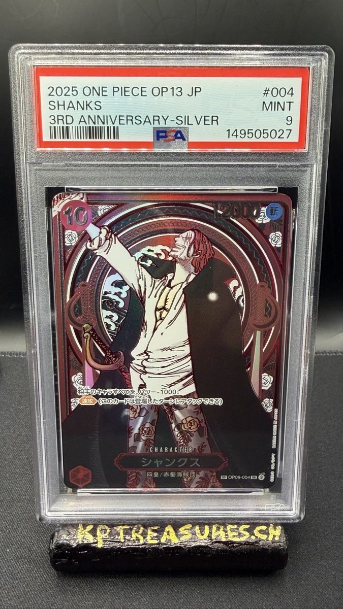 Bandai Carte collezionabili: One Piece Shanks OP09-004 Silver SP PSA 9 – Nuovo (secondo la descrizione) da Rolle venduto da KPTreasures