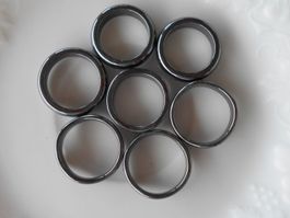 Hämatite Fingerringe 7 Ex verschiedene Grössen