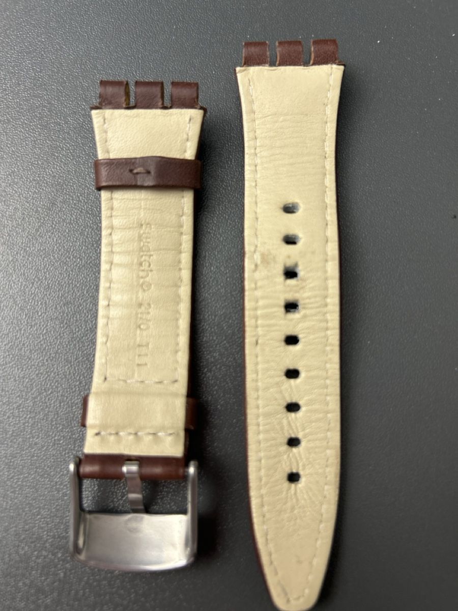 Swatch Bracciali & Braccialetti: Swatch watch strap. Leather, brown, 19mm, excellent. – Usato da Arlesheim venduto da gio_sg79 1
