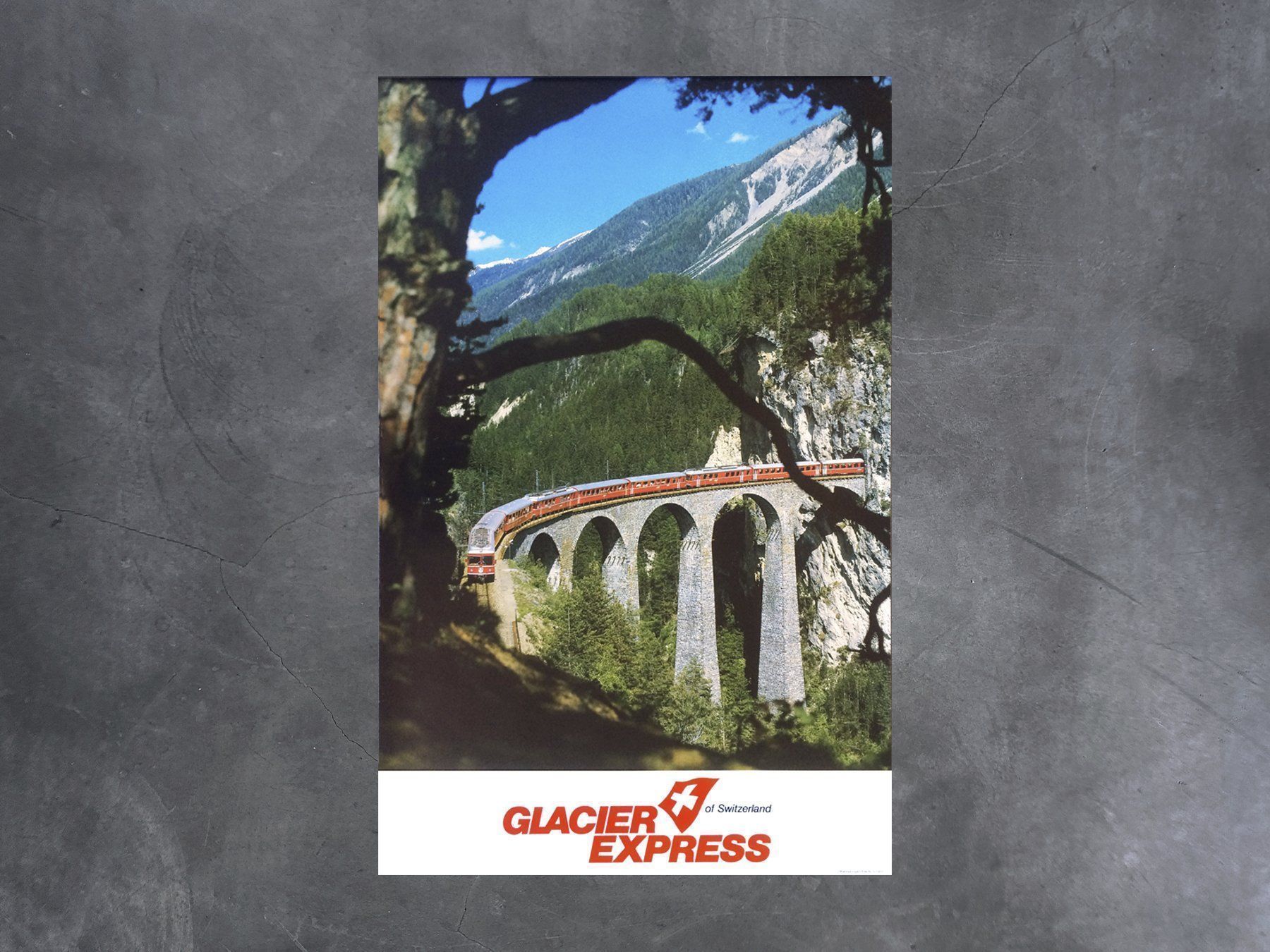 Posters & Illustrations: Plakat, Rhätische Bahn, Glacier Express – Neuf (Voir description) à Chur par design-of-time