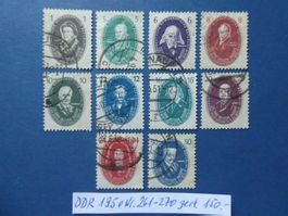 DDR 1950 Nr. 261-270 gestempelt