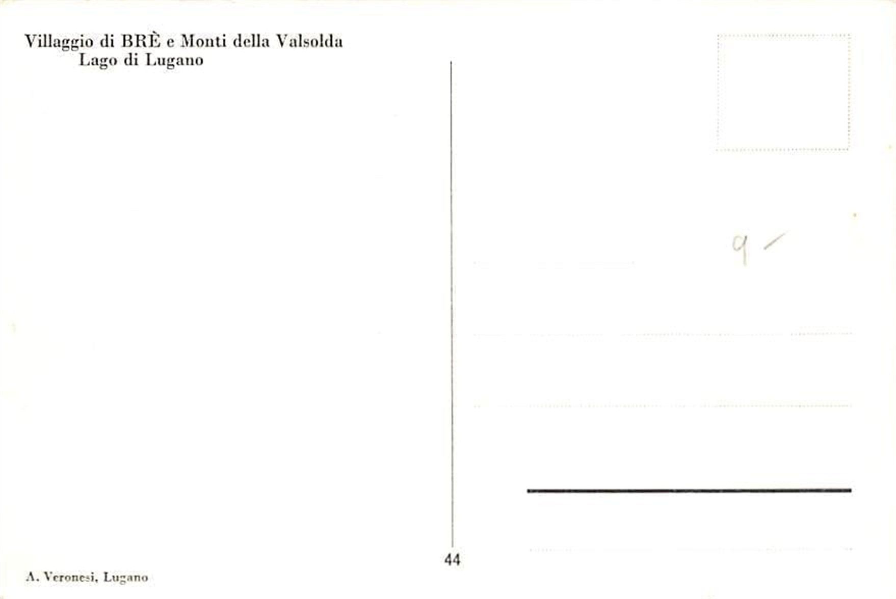 Ansichtskarten: Brè e Monti della Valsolda – Gebraucht aus Ottikon b.Kemptth. von Neptun1974 1