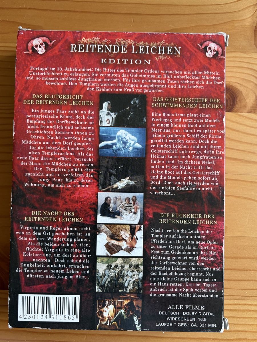 Tutti i DVDs: DIE REITENDEN LEICHEN - 4 DVD Box – Usato da Inkwil venduto da RetrOhyeah_Schweiz 2