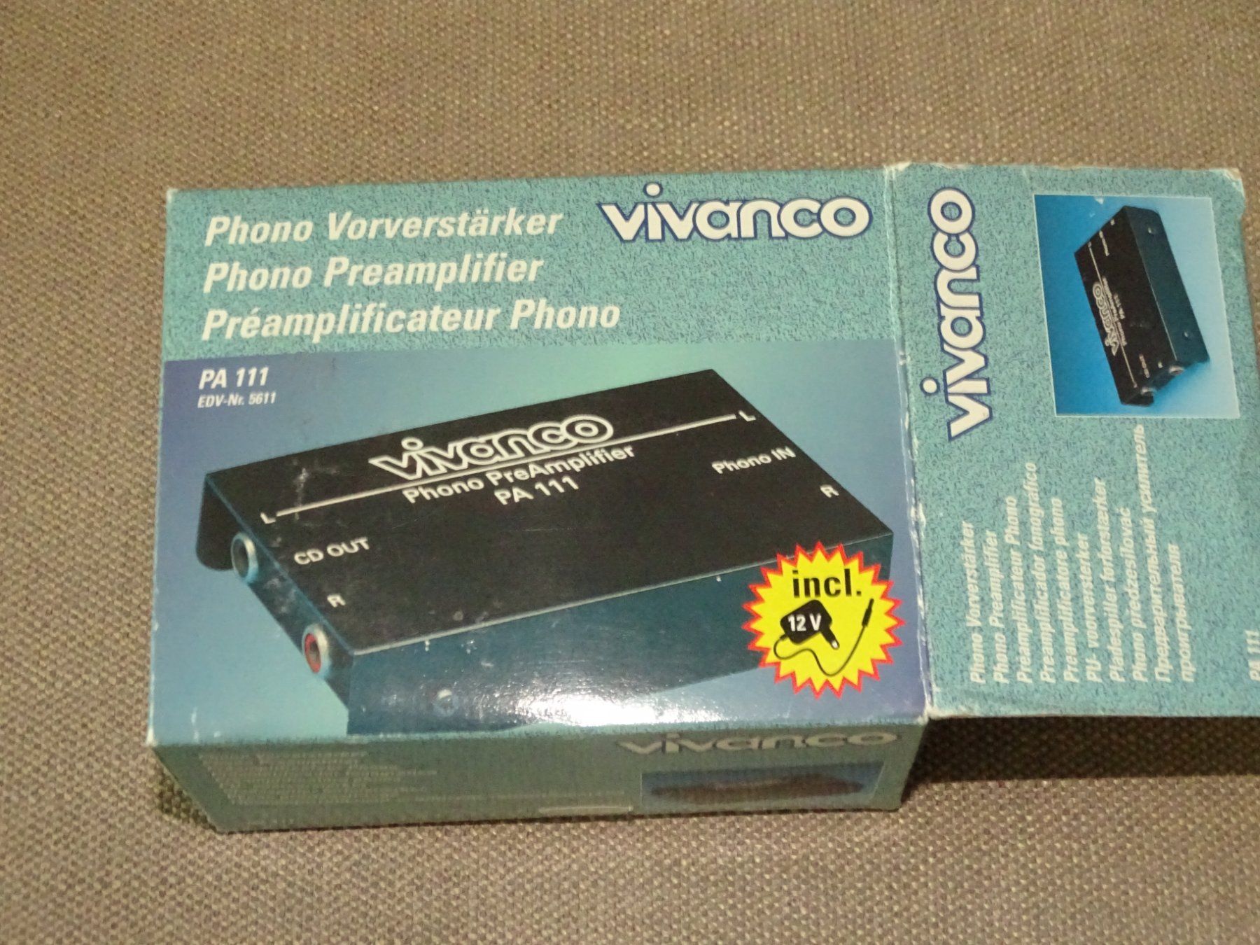 Verstärker: Vivanco Phono Pre-Amp MM  mit Netzteil 12V – Neu (gemäss Beschreibung) aus Hirzel von Musicman03 2