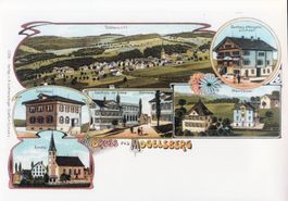 Mogelsberg - (Tolle Lithoansicht um 1900 im Format - A4)